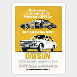 Vintage Car Ad 1969 Datsun 510 Sticker